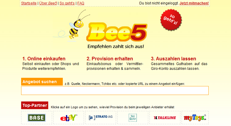 Bee5 Homepage
